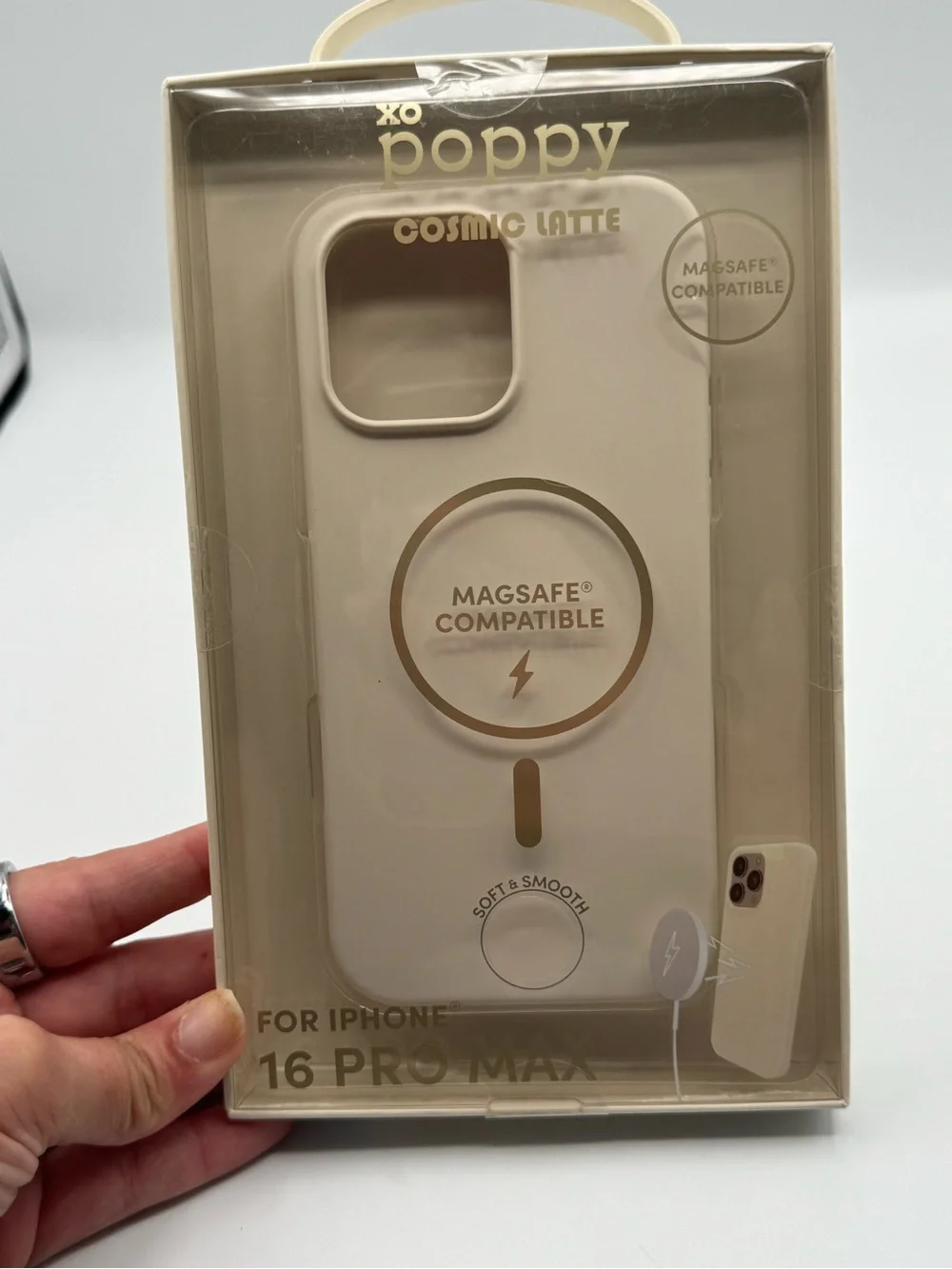 Poppy Cosmic Latte MagSafe Compatible Case for iPhone 16 Pro Max